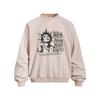 Mens Oversized Cotton Blend Graphic Hoodie Streetwear Vintage Washed Crewneck Sweatshirt Fall