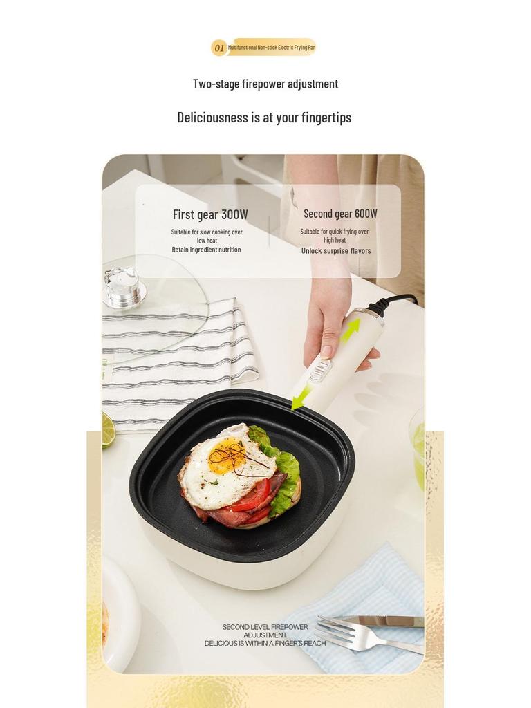 Compact Non-Stick Electric Griddle & Waffle Maker