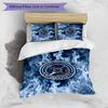 Portsmouth FC Printed 3PCS Bedding Set Breathable Duvet Cover with Pillowcases Decorative Bed Linen for Bedroom Home