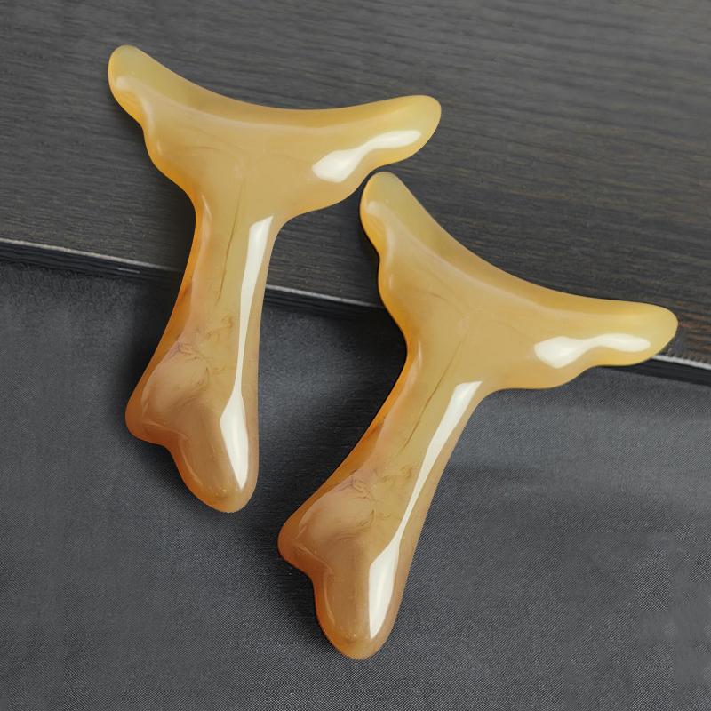 Guasha Board Resin Meridian Acupuncture Massage Stick Guasha Board For Neck Shoulder Back Scraping Board Facial Lifting Tool