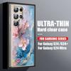 Прозрачный чехол с узором «Мраморный цветок» для Samsung Galaxy S26 S25 S24 S23 Ultra S22 Plus S25 FE A56 A36 A26 A55 A54 A15 5G