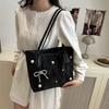 Large Capacity Women's Tote Bag - 2025 High-End Versatile Pearl Bow Handbag/Shoulder Underarm Bag