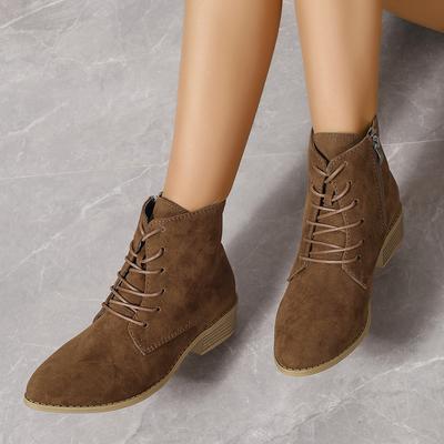 Женские ботинки Мартина с острым носком, сезон новинка, однотонные, квадратный каблук, боковая молния, короткие женские ботинки, ботинки Челси