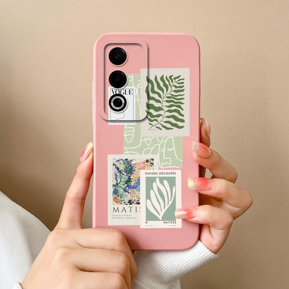 Чехол для OPPO Realme 12 13 P1 A3 Pro Plus C63 K12X Модные этикетки Защита камеры Мягкий жидкий силикон Простой узор Ударопрочный для OPPO Чехол Capa