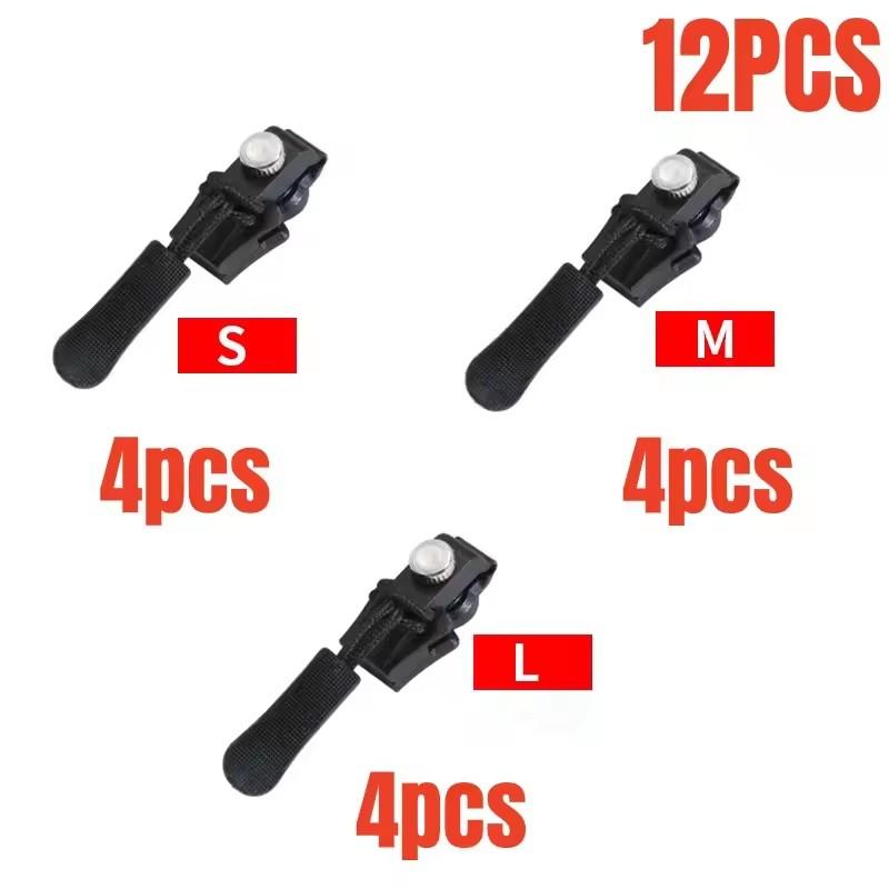 3-60Pcs Universal Zipper Repair Kit Quick Instant Detachable Zipper Head Replacement Zipper Slider Pull for 3 Different Size