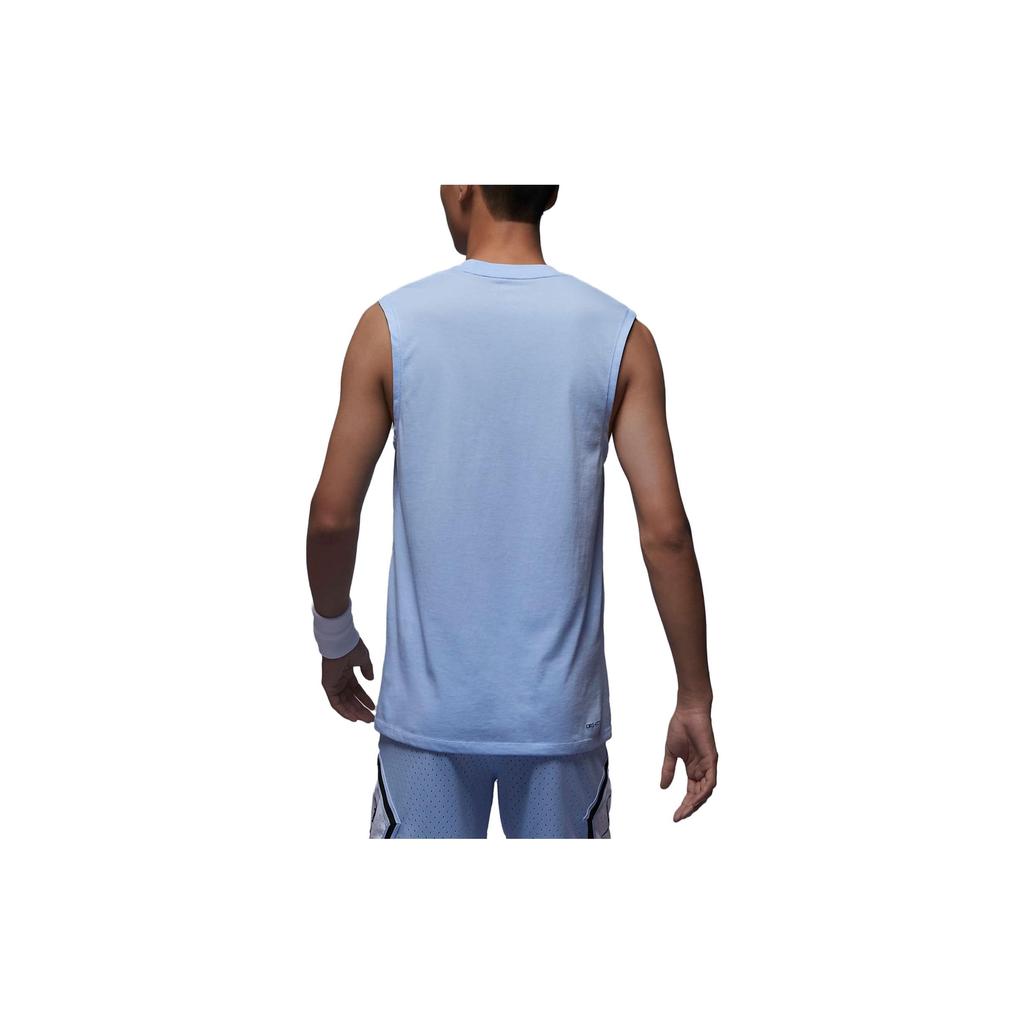 Jordan Спортивная футболка без рукавов с принтом логотипа Dri-FIT в винтажном стиле, быстросохнущая, мужская, светло-бирюзовая, DM1828-425