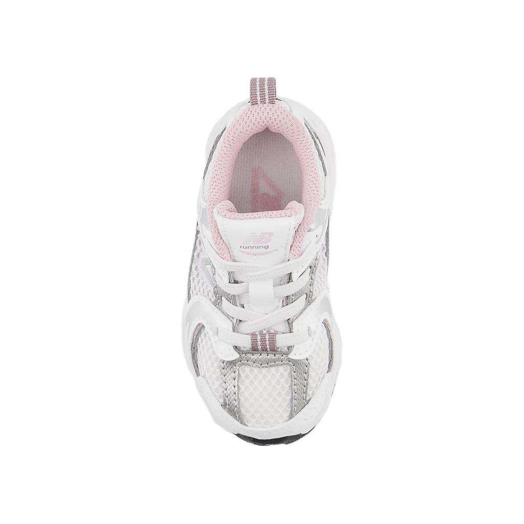New Balance 530 Bungee Toddler White Mid Century Pink Baby Sneakers IZ530GK