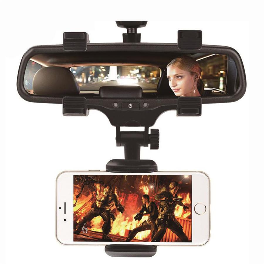 Universal New Car Rear-view Mirror Mount Stand Holder Cradle For Cell Phone