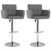 VidaXL Set of 2 Bar Stools, Pub Chair, Bistro Seat, Furniture for Dining Room Kitchen Living Room Home Interior, 323658