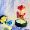 24K Gold Foil Rose Acrylic Night Light - Ideal Gift for Christmas, Valentine's Day or Teacher Appreciation