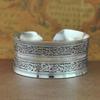 Новый популярный богемный модный ретро тибетский резной широкий браслет-манжета ADM