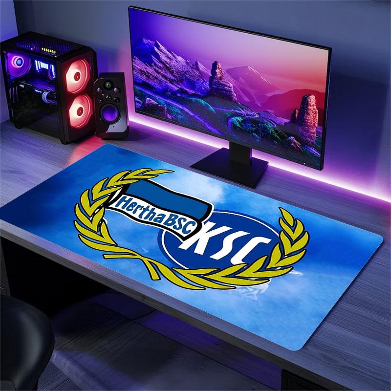 Hertha BSC Mouse Pad, Large Gaming Desk Mat, Non-slip XXL Mousepad for Laptop & Tablet, Mini PC Playmat with Stitched Edges