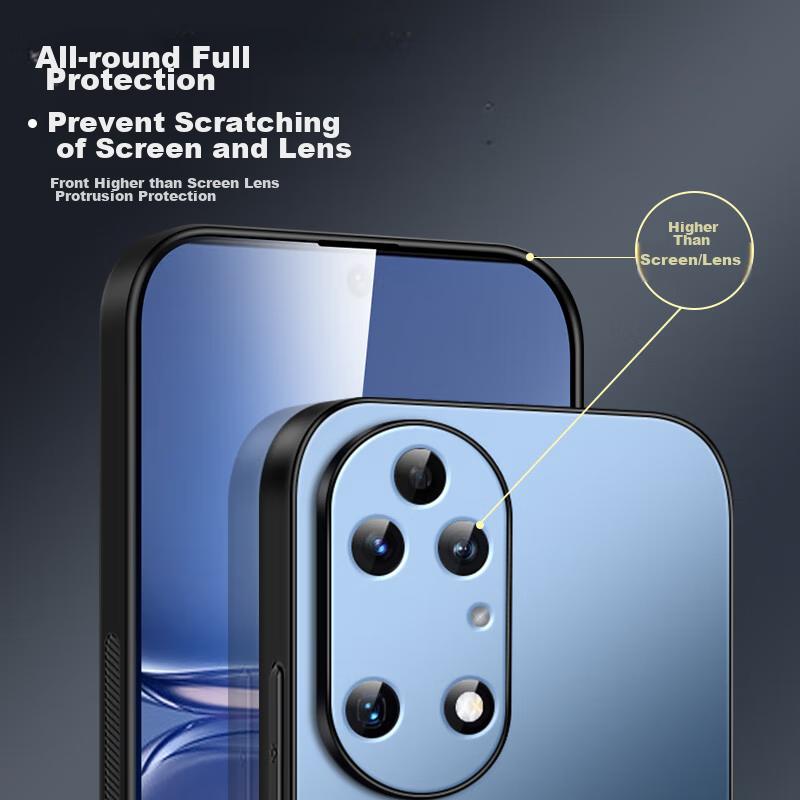 Huawei P50 Phone Case, P50e Protective Cover, AG Frosted Lens Integrated Full Protection Shockproof Soft, HUAWEI Simplen, Outer Case in Sapphire Blue