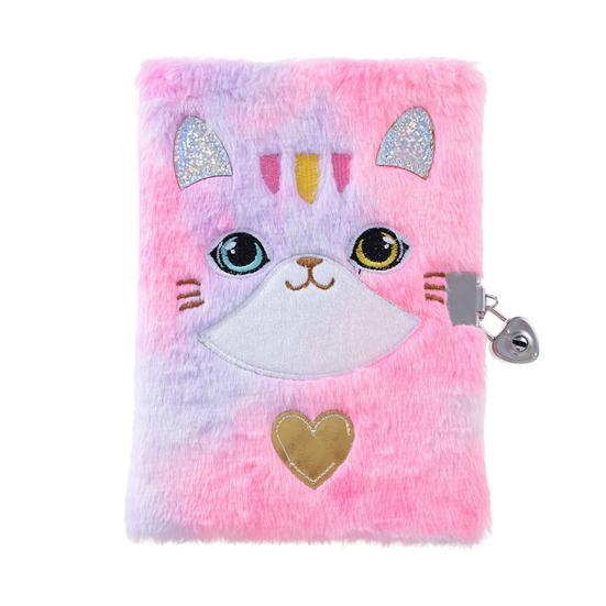 Дневник для девочек, размер А5, плюшевый блокнот с замками, 80 листов, бумажный журнал, блокнот для письма, блокнот для рисования, подарочный набор для детей на день рождения