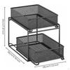 Freestanding Mesh Drawer Organizer | space-saving-Saving Frame, Pull-out Basket