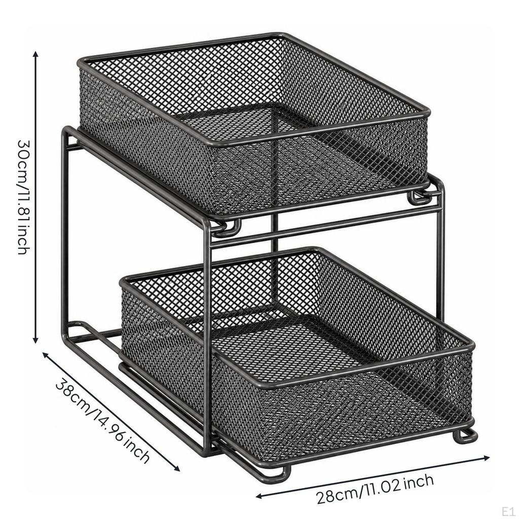 Freestanding Mesh Drawer Organizer | space-saving-Saving Frame, Pull-out Basket