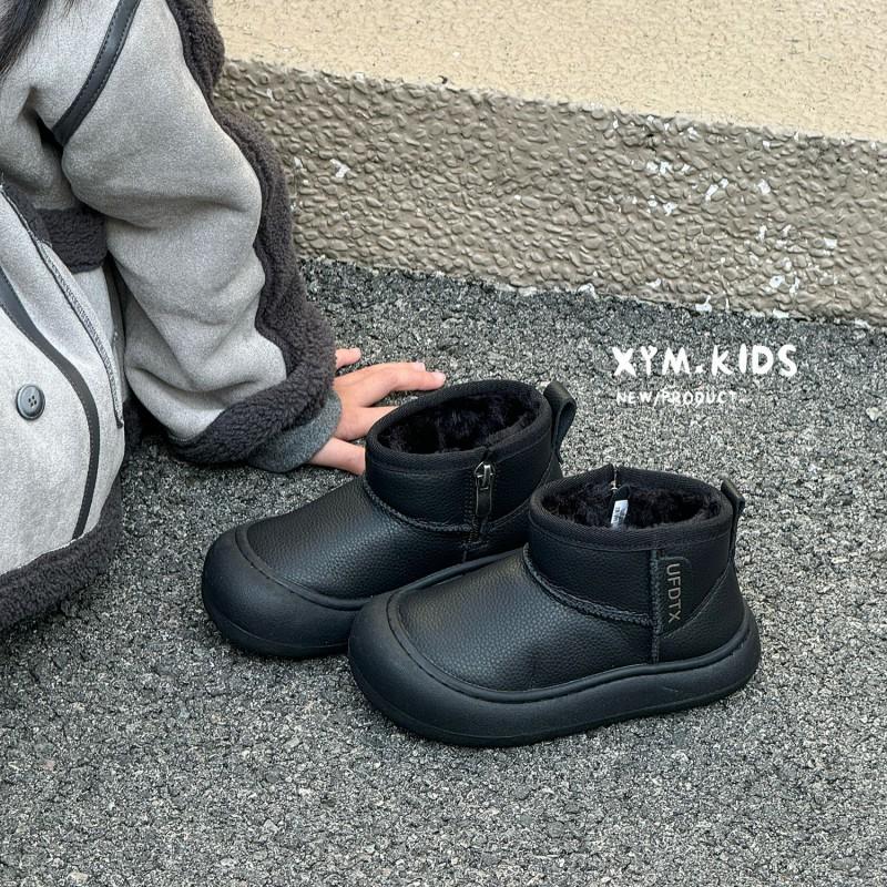 Kids Winter Snow Boots Warm Fleece Lined Ankle Boys Girls Non-Slip Rubber Sole Comfortable Indoor Outdoor Use