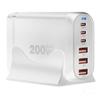 200W GaN Multi-Port PD Fast Charger with 2A4C Ports for Phones & Laptops