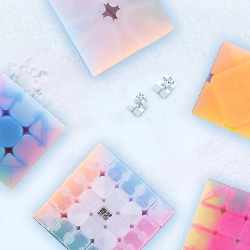 Qiyi Jelly Series Cube 2345 ступенек наклонная пирамида Zongzi брелок-куб детские интеллект-игрушки