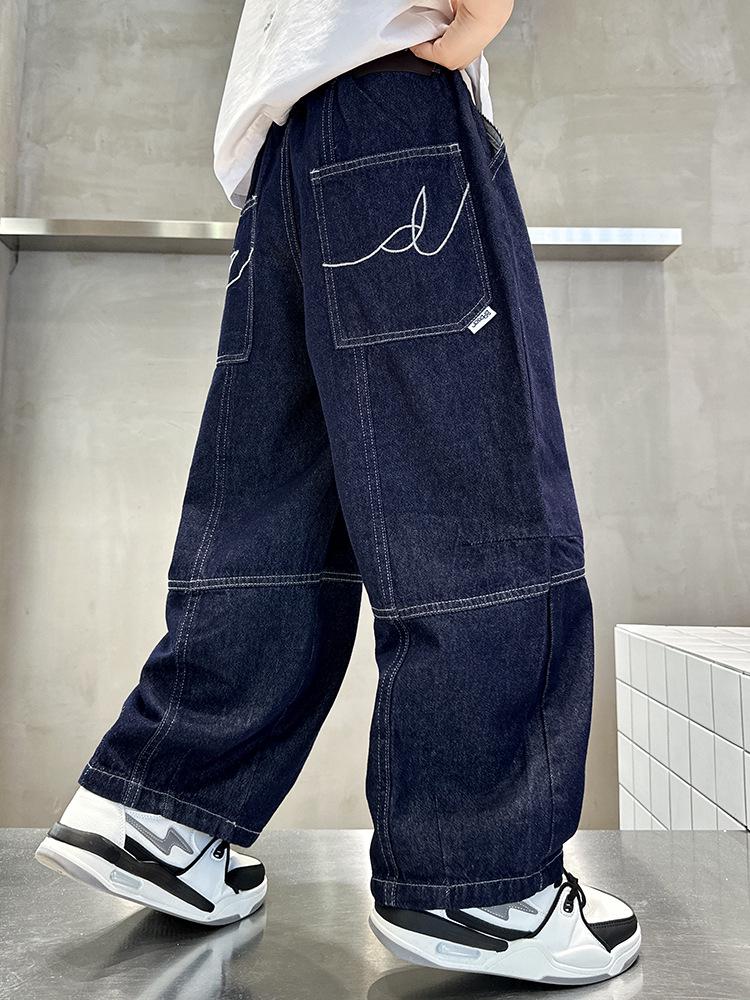 Boys' Straight-Leg Jeans: 2025 Spring/Autumn Versatile Casual Pants for Kids