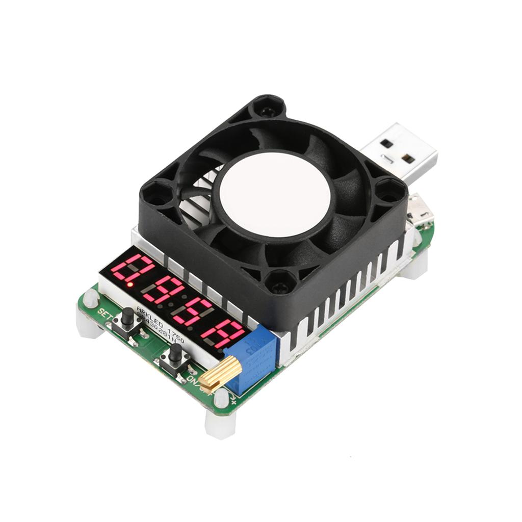 LD25 USB Электронная нагрузка Цифровой дисплей Тест батареи Регулируемый резистор Напряжение Ток Метр