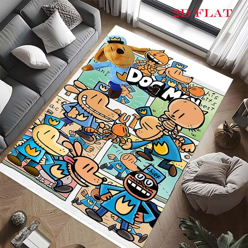 Dog Man Carpet Rug for Living Room Bedroom Home Sofa Decoration,Kids play Nonslip Floor Mat