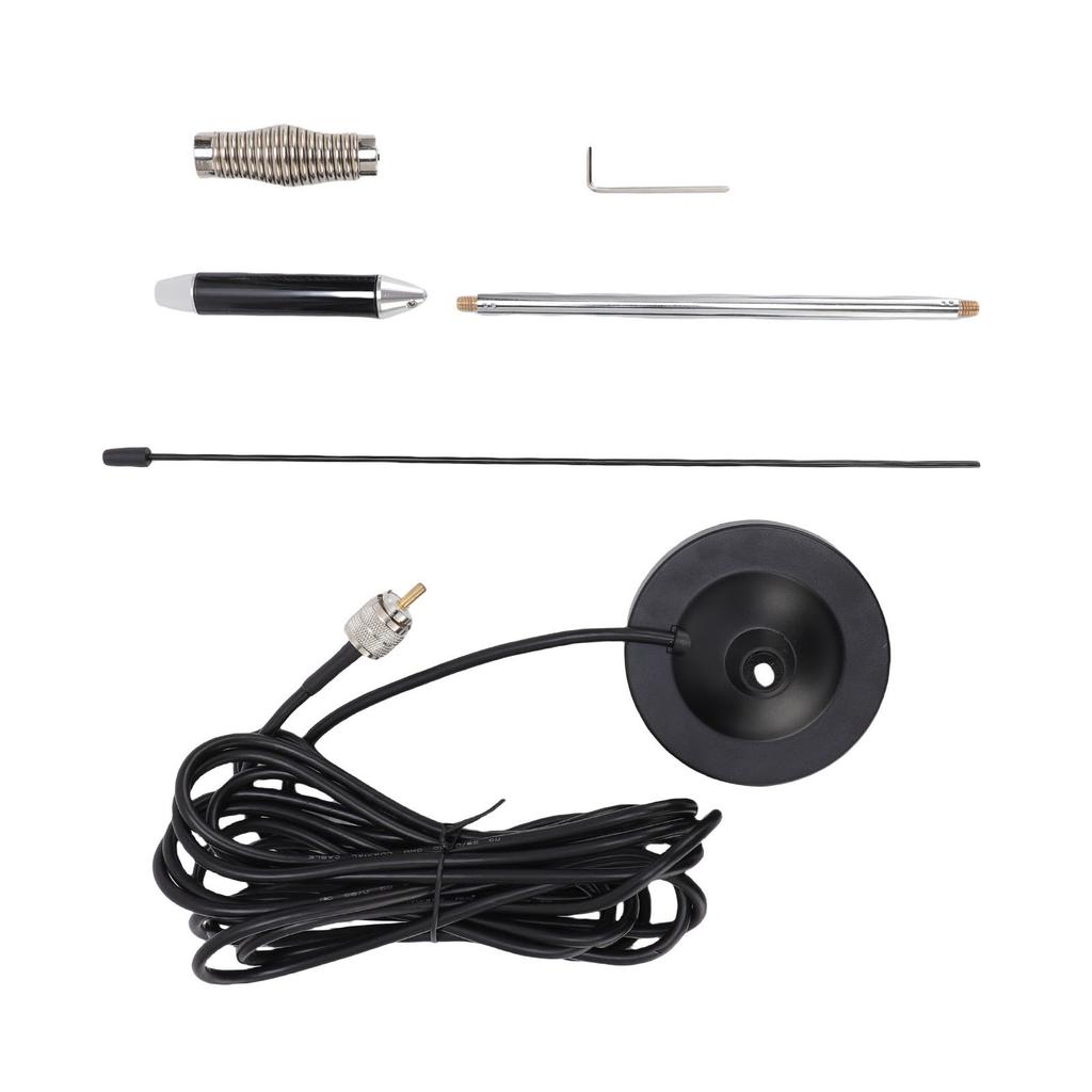 26 28MHz 26.37in CB Antenna Kit with Heavy Duty Magnetic Mount and Spring for Cars Trucks Mobile Base Stations 3 Meter