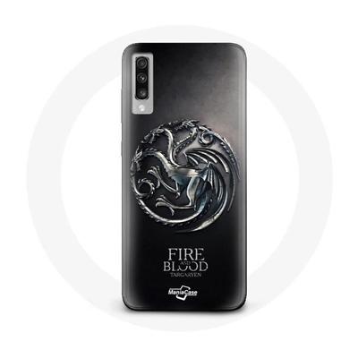 Coque - Samsung - Galaxy A70 - Game Of Thrones Targaryen - Rigide - Noir