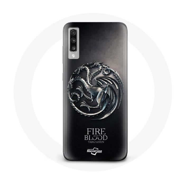 Coque - Samsung - Galaxy A70 - Game Of Thrones Targaryen - Rigide - Noir