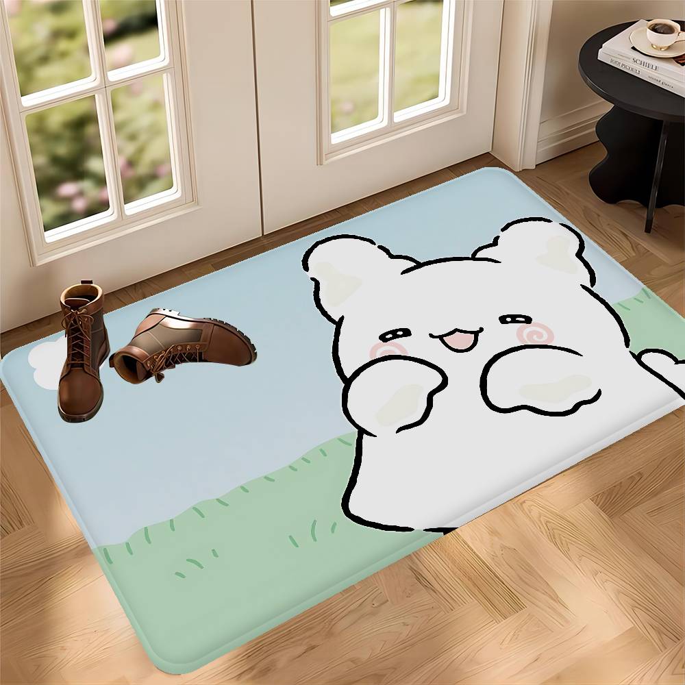 H-Hanamaru Obake Room Mats Anti-slip Absorb Water Long Strip Cushion Bedroon Mat Household Carpets