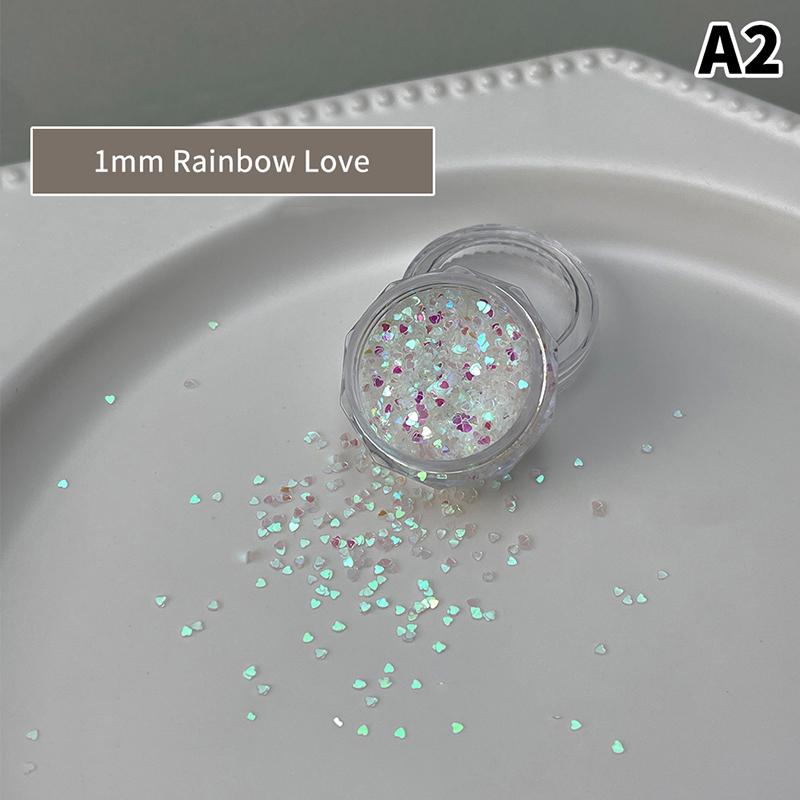 Mini Sparkling Heart Star Nail Glitter Sparkling Pentagram Nail Decoration Nail Salon Design Accessories DIY Nail Art Design