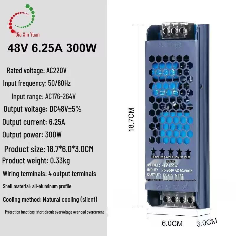 Черный блок питания LED King Kong Трансформатор 220В в 12В/24В/48В, 60Вт-400Вт