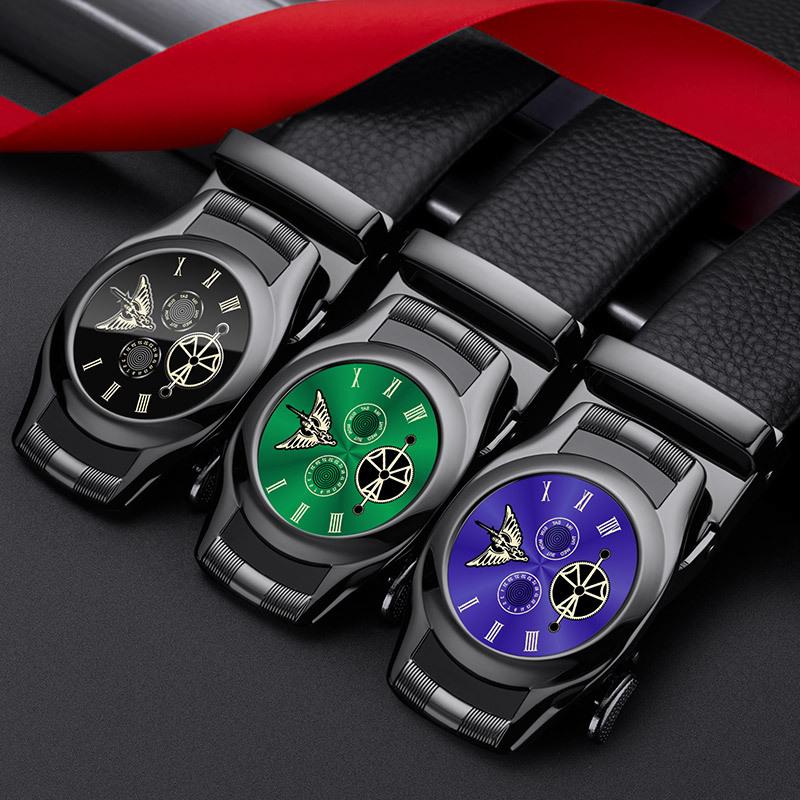 Ремень Emperor, мужской ремень из натуральной воловьей кожи, мужской ремень с автоматической пряжкой, мужской повседневный ремень из воловьей кожи, универсальный ремень для брюк