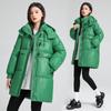 Autumn and Winter Women's Thickened Hooded Coat Loose Mid-length Windproof Warm Coat Cold Weather Clothing