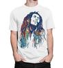 Хлопковая белая футболка с коротким рукавом Bob Marley Унисекс футболка