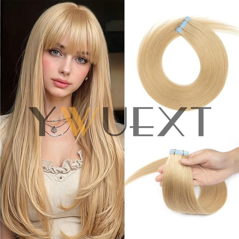 30g Real Human Hair Tape in Extensions 12-20 Inches Natural Straight Seamless Tape Hair On Double Sided Tape 20pcs/pack 8 Colors Available for Women