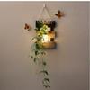 Настенное украшение Ins Style Настенный светильник Nordic Originality Plant Butterfly Background Home Decor Настенные светильники Ваза Лампа для спальни