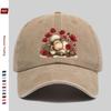 pc Sheep Print Baseball Cap with Floral Design Golf Hat Comfortable Lightweight Papa Hat Adjustable Strap Truck Driver Sun Hat