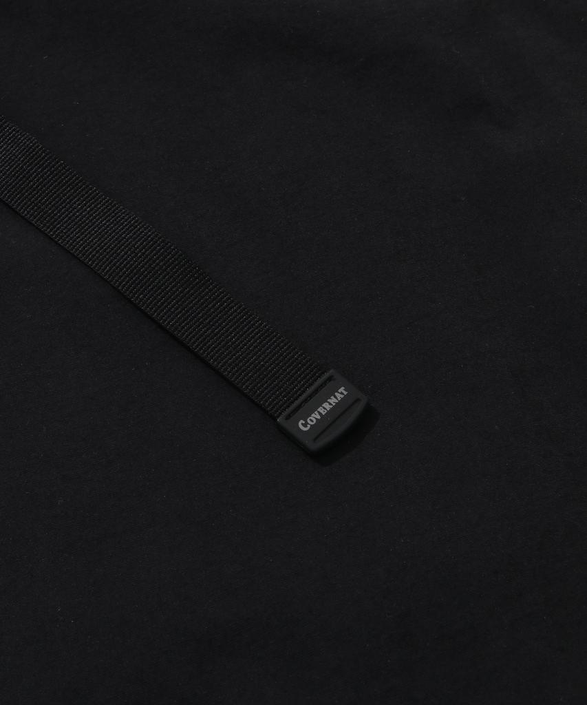 COVERNAT Woven Semi-Wide Buckle Pants Black