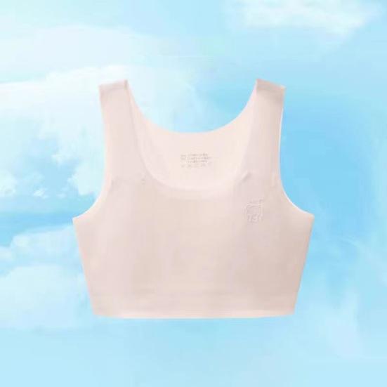 Girl Development Period Bra with Wide Elastic Straps Seamless Breast Support And Coverage No Steel Rings High