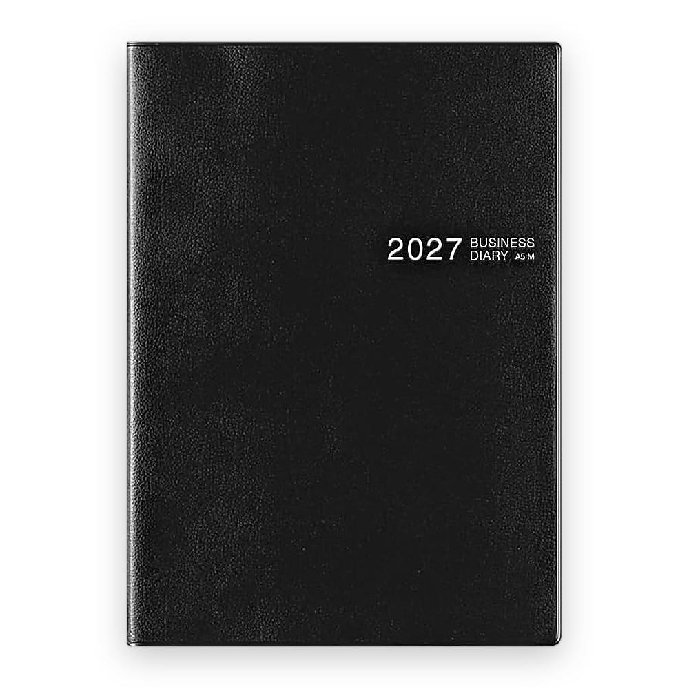 Ежедневник DESIGNPHIL Midori Business Diary 2027 A5 На кольцах Горизонтальная раскладка Начало Январь 2027 - Черный