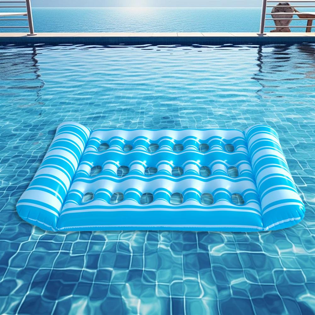 Inflatable Floating Swimming Mattress Sea PVC Hammock Recliner Chair Foldable Floating Lounger Air Mat Pool Party  Lounge Bed