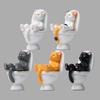 Mini Cat Model High Simulation Vivid Expression Decoration Accessories Toilet Miniature Cat Animal Model Toy for Kids
