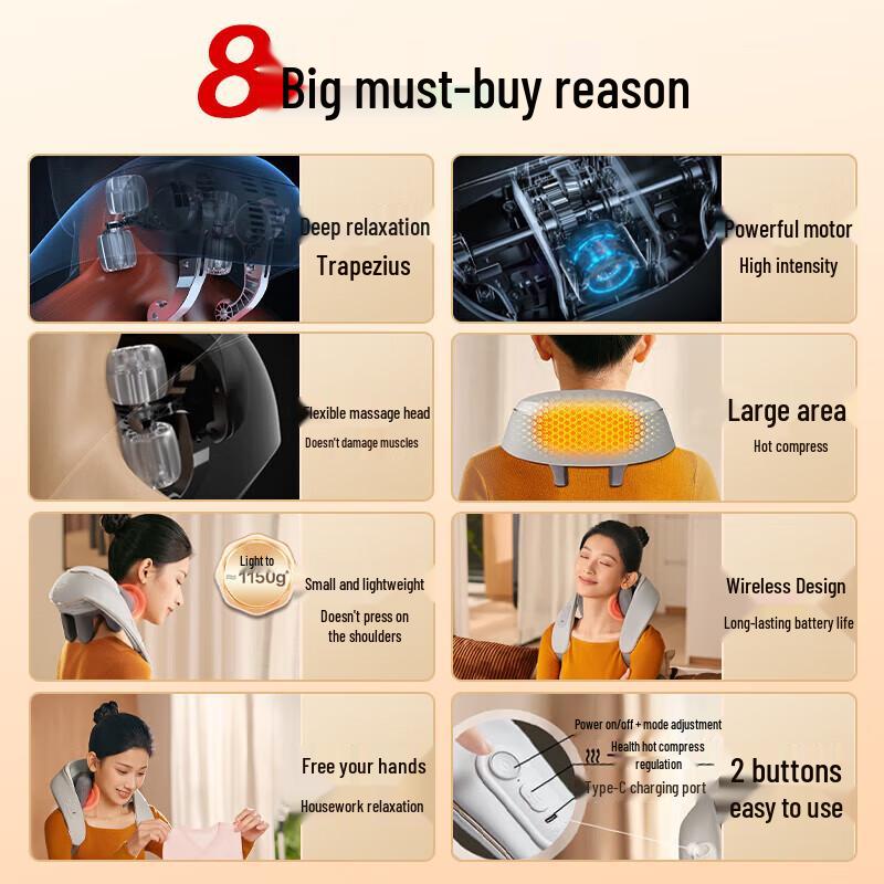 SKG Портативный массажер для шеи и плеч H5