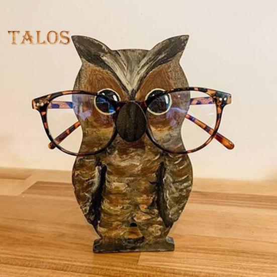 Деревянная подставка для очков в виде животных, расписанный вручную держатель для очков, декоративный держатель для очков в форме животных для всех размеров очков