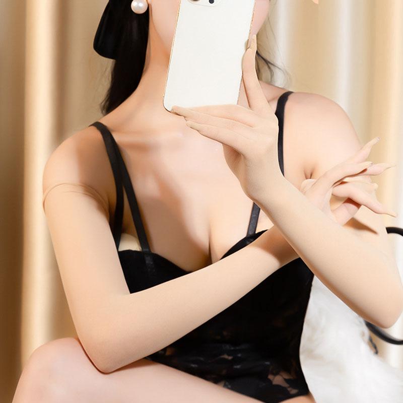 Противоскользящие блестящие шелковистые перчатки длинные перчатки варежки сексуальные ультратонкие прозрачные перчатки для вечеринок женские эротические аксессуары