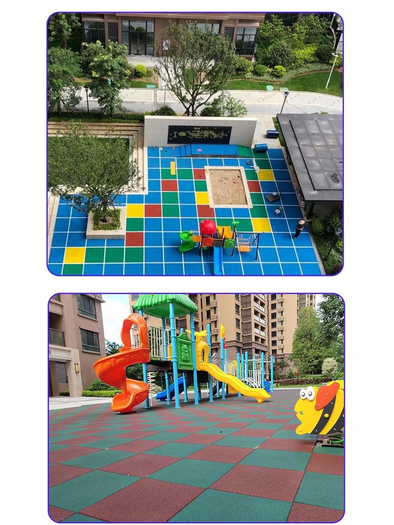 EPDM Rubber Floor Mat for Kindergarten and Outdoor Sports Parks