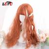 Хэллоуин Косплей Парик Лолиты Цветной Фиолетовый Розовый Синий Оранжевый Красный Черный Милые Парики Для Женщин Натуральные Поддельные Синтетические Волосы