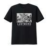 LUSTMORD Футболка Песни Богов и Демонов Принт винтажная Стиранная Эластичная Универсальная Унисекс Повседневный Топ Для Повседневной Носки
