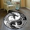 Modern Yin and Yang Round Carpet Gossip Round Carpet Living Room Bedroom Carpet Non-slip Carpet Photography Props Birthday Gift